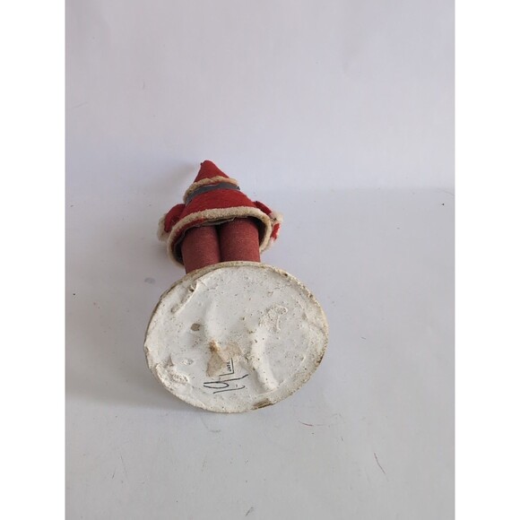 Belsnickle Santa Christmas Putz Figure Clay Face Japan Vtg Antique 5 1/2" - Picture 3 of 4